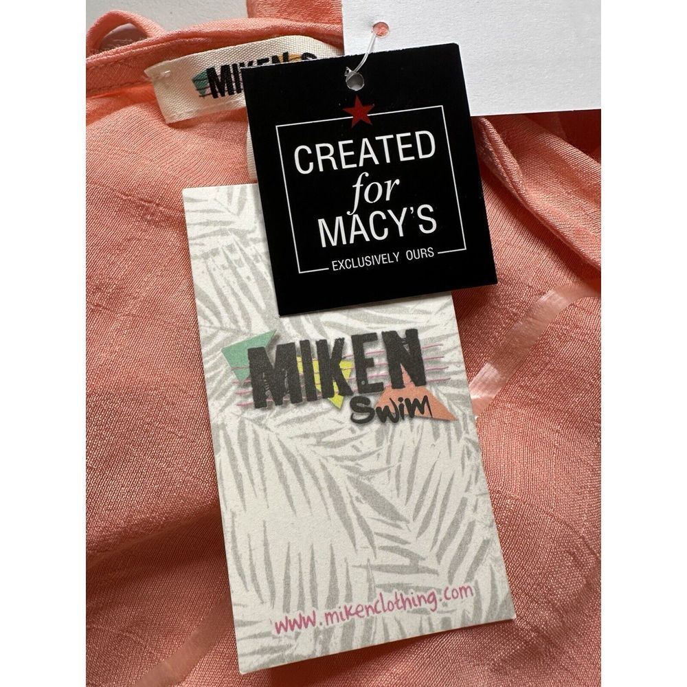 Miken Junior's Tie Back Mini Dress Swimsuit Salmon Size Medium‎ - Picture 13 of 16